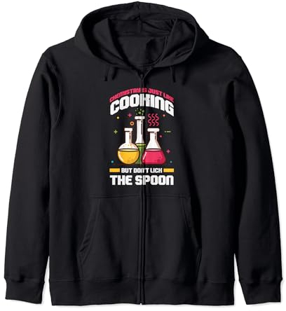 A la química le gusta cocinar pero no lamas la cuchara. Sudadera con Capucha