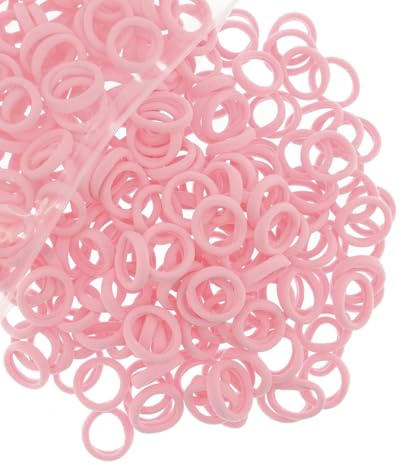 200 Stück Kleine Haargummis für Mädchen, Elastische Haargummis Zopfgummis Pferdeschwanz Bunt, Mini Haarband für Baby Kleinkinder Mädchen (Hellrosa)