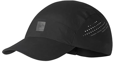Buff®| Gorra Pack Light Hombre Mujer Adulto Flexible, UPF50, Elemento Reflectante, Comoda, Elastica, Correr, Materiales reciclados, Ventilacion, M/L, Negro