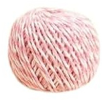 Nvzi Cordel, 1 rollo de 1,5 mm, manualidades, exhibición de imágenes y adornos, cordel festivo para envolver regalos (cada uno 229 pies), rosa y blanco
