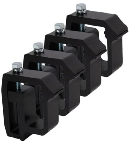 Ciieeo Truck Cap Mounting Clamps 4pcs Heavy Duty Camper Shell Clamps Aluminum Alloy for Truck Bed Topper Canopy Accessories