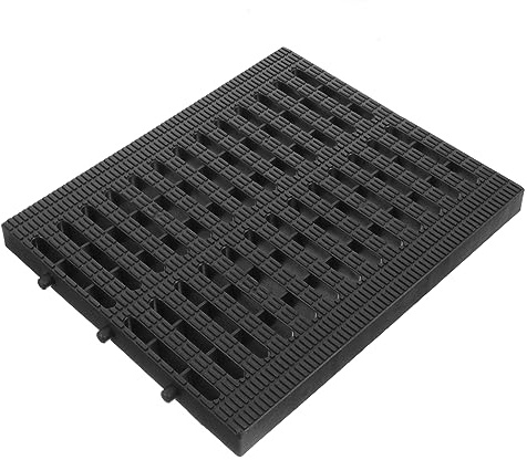 HYTROVE Plastic Drain Cover for Kitchen and Outdoor Use, Black High Polymer Sewer Grate 24.8x29.8x2.5cm, Trench and Channel Drain Grille for Rainwater and Wastewater