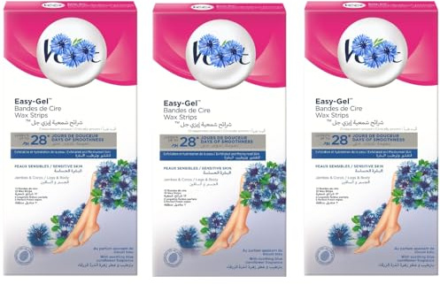 Wax Strips for Body & Legs, Sensitive Skin – 3-Month Supply Value Pack, Long-Lasting Hair Removal