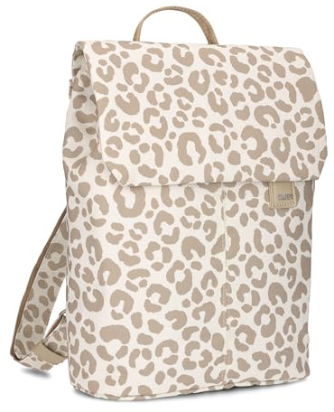Zwei Damen City-Rucksack Mademoiselle.M MR13 Tagesrucksack 7 Liter, gepolstertes Laptopfach, Magnet-Verschlussklappe, Hauptfach mit Reißverschluss, Rückenpolsterung (leo-cotton)