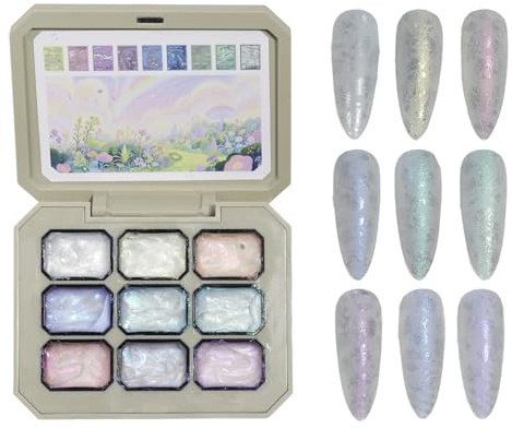Zibeem Gel para Uñas de Pintura por Palmada | Gel Degradado En Cuadrícula Para Pintura | Suministros De Manicura Pegamento Sólido Para Dibujo Uso Diario Salón Doméstico Entusiastas Estilistas Para