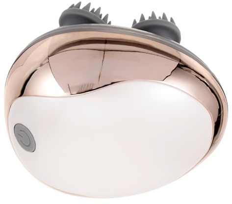 VALICLUD De Cuir Chevelu Électrique Rechargeable Blanc Complet Étanche, Mini De Tête Multifonction à Et Pétrissage, Portable Pour Usage Quotidien à Domicile, Bureau, Voyage, Détente Scalp