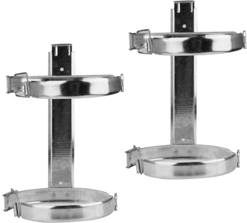 Homoyoyo 2 piezas Soporte Pared para Extintor de Incendios Soporte Metálico Resistente Montaje Fácil Colgador Seguro para Extintores Domésticos y Vehículos