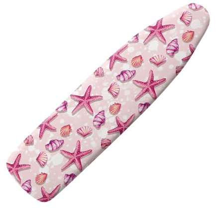 BüGelbrettbezug 130x45 Rosa Fischstern üBerzug BüGelbrett FüR DampfbüGeleisen,Mit Hitze- Und Dampfreflektion FüR Schnelleres BüGeln,Mit Elastischem Gummizug