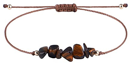 Generisch Män ringar oregelbunden grus hand handledsarmband flickor tillbehör semester gåvor naturliga färger rosa elastiska smycken, Taille unique, Pärlor