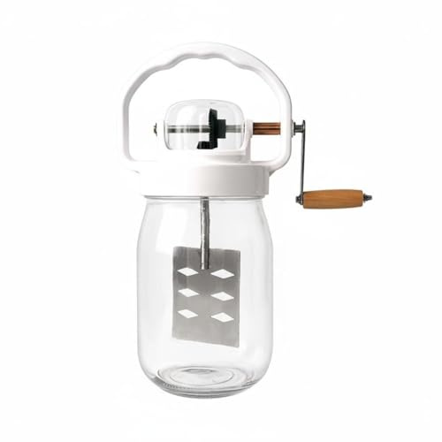 predolo Mantequera con Tarro de Cristal Multifuncional Mantequera de Vidrio con Palanca Giratoria Boca Ancha Tarro para hacer Manteca