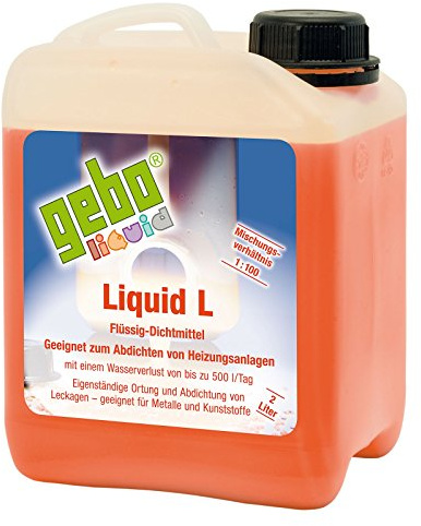 Gebo 75032 Liquid L 2l Dichtmittel Flüssigdichtmittel Heizungsdichtmittel für Heizungsanlagen und Heizung Heizungsleck