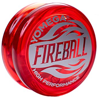 Yomega Fireball YoYo – leistungsstarkes, reaktionsfreies, transaxsives Yoyo, ideal für Saitentricks für fortgeschrittene Spieler wie Profis + 2 Jo-Jo-Saiten (rot)