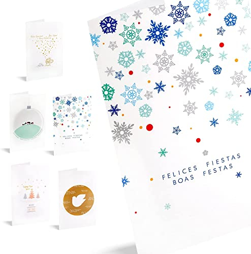 UNICEF Weihnachtskarten, 10 Stück, Konfetti