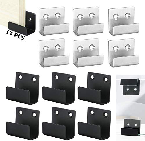 Möbel Winkel Gebürstet Metall Winkel Haken 12 Stück 40 x 35mm Winkel Regal Kleiderhaken Haken Mit Befestigungsmaterial Winkelverbinder Schwerlast Haken Wandhaken Edelstahl Haken Für Bad Küche Garage