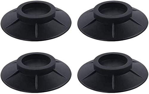 VICMAT 4 Stück Gummi Füße, Vibrationsdämpfer Stoßdämpfer Gummi-Schwingungsdämpfer Vibrationsdämpfer für Waschmaschine Trockner Schwarz