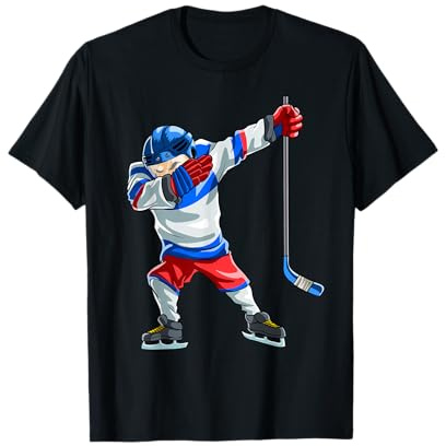 Dabbing - Maglietta da giocatore di hockey su ghiaccio divertente regalo sportivo per bambini Maglietta