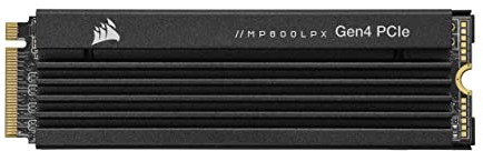Corsair MP600 Pro LPX 2TB PCIe Gen4 x4 NVMe M.2 SSD, para PS5 (7.100 MB/s Velocidad de Lectura Secuencial y de Escritura Secuencial 6.800 MB/s, 3D TLC NAND de Alta Densidad) Negro