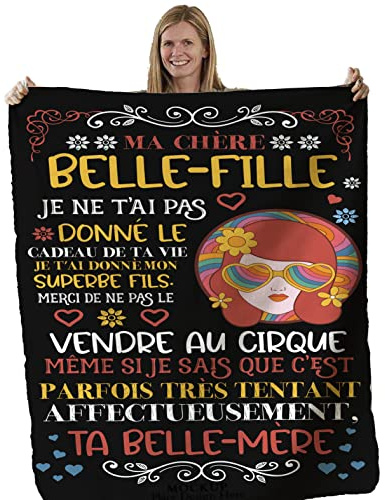 Manta personalizada suave polar para regalar a su hija. Idea de regalo insólito útil para un cumpleaños, Navidad, el día de la madre, una boda. Manta para cama decorativa (140 x 180 cm)