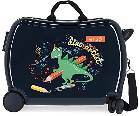 Enso Dino artist Maleta Infantil Multicolor 50x38x20 cms Rígida ABS Cierre de combinación lateral 34L 1,8 kgs 4 Ruedas Equipaje de Mano