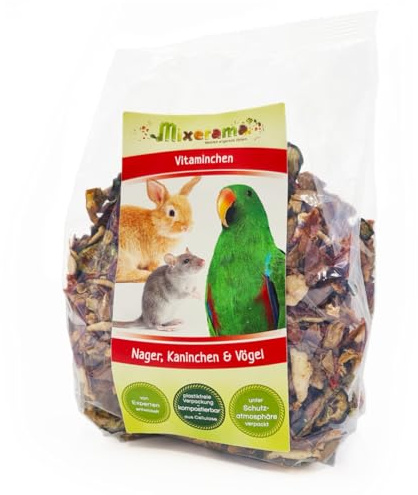 Mixerama Vitaminchen - artgerechtes Futter als Topping für Ratten, Mäuse, Kaninchen, Meerschweinchen, Sittiche & Papageien