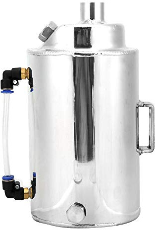 Leapiture Universal 2L Engine Fuel Storage Tank Can Reservoir Breather Filter Engine Oil Catch Can for Automotive