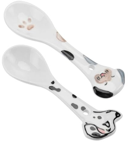 Beavorty 4piezas Cucharas Cerámicas Para Alimento De Medidor De Comida Para y Gatos Aleatorio Utensilios Para Alimentación De
