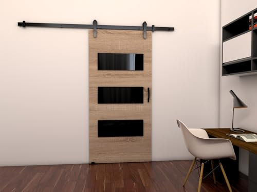 MINIO go for it - Schiebetür Komplettset LIFT E, 106 cm Breit, Schiebetüren, Wandmontage, Schiebetürsystem, Zimmertüren - Sonoma Eiche