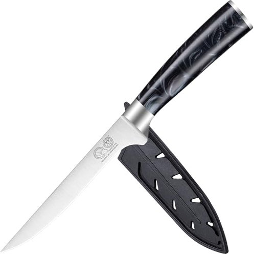 XYJ Boning Knife coltello filetto giapponese da 6 pollici con manico ergonomico, tagliacarne per tagliare carne, coltello affilato come un rasoio per deboneare in acciaio inossidabile