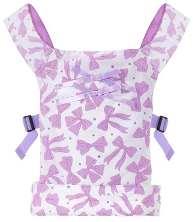 Lictin Portabebés para Muñecas, Muñeca Transporte Doll Carrier Delantera y Trasera de Bebé de Algodón para Niños, Accesorios para Muñecos Bebé,Portamuñecas ajustable para muñecas de 14 a 24 pulgadas
