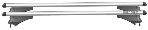 Nomad Menabo Tiger Roof Bar For Mitsubishi ASX (2023-) Integrated Railing Heavy Duty Lockable Car Rack With Rails Set Of 2 Aluminium Rail 120cm In Length Silver