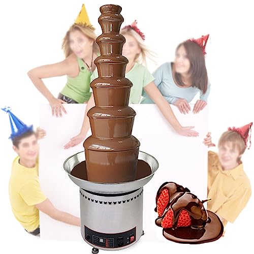 LZDOYY Electric Chocolate Fountain,Chocolate Fondue Pot,Fountain Party Fondue for for Nacho Cheese,BBQ Sauce,Ranch,Liqueurs,7floors