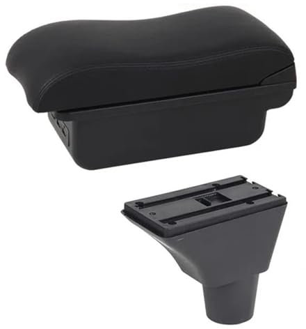 PPXDM Accesorios multifuncionales Caja De Reposabrazos para Coche, Contenido De Tienda Central, Decoración De Estilo con Portavasos, Accesorios USB para Ibiza 6j 6L(C Black Line 2)