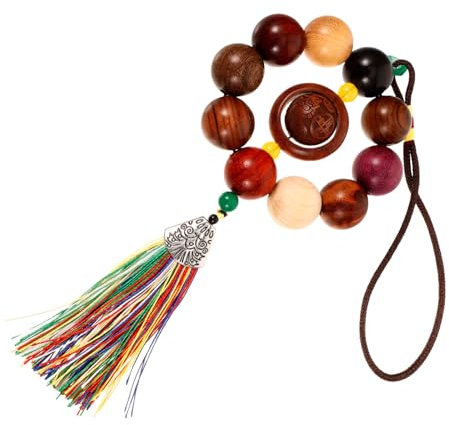 OSOLADY Auto Ornament Aus Sandelholz Elegantes Rückspiegel-dekorationszubehör Hängendes Buddha-pendant Für Auto-innenraum Vielseitige Und Langlebige Gestaltung