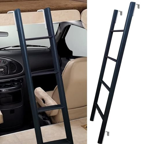 Scala per Letto a Castello a 4/5 gradini Scala Universale per Camper con Ganci, Scale di Ricambio per Letto in Metallo Scala inclinata Multiuso per dormitorio Domestico Scala di Si