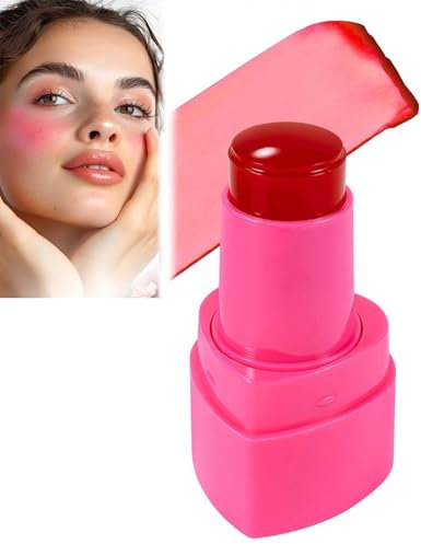 Rouge Stick,Jelly Blush Stick,All In One Stick Blush Rouge, per occhi guancia e labbra, Water Jelly Tint Stick, leggero, traspirante, trucco per ragazze e donne (#01, taglia unica)