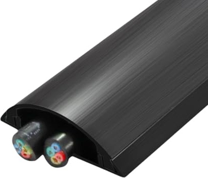Cooalinar Pasacables Suelo,Canaletas para Cableado,Tapete Suelo Tapas Cables,Cubiertas De Suelo para Cables,Protector De Cables para Suelo Pasacables,Canaleta Pasacables para Suelo,para TV