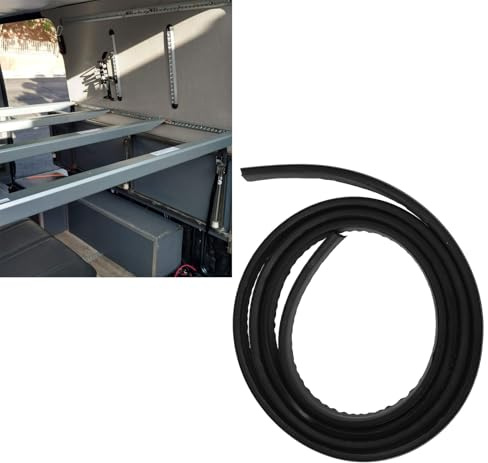 Aramox Abdeckprofil Airlineschiene L Abdeckstreifen Schutzgummi L Füllstreifen Aufpress-Abdeckstreifen 2m (6,56ft) mit Sicherer Passform für Motorräder ATVs Handwagen