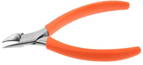 Cortauñas Doméstico de Acero Inoxidable Mango Naranja Antideslizante | Piel Muerta y Uñas Gruesas, Alcance Profundo Ranura, Uso Seguro y Preciso
