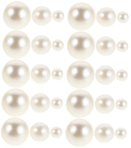 TOYANDONA 500 Piezas Perlas de Plástico Decorativas sin Agujeros y Perlas de Color Marfil para Rellenar Jarrones para Decorar Velas Artesanía y Decoración de Mesas de Boda