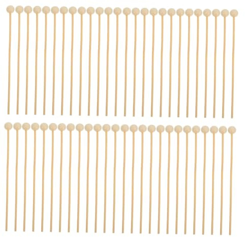 LIFKOME 200 Pièces Bâtonnets Lollipop Bois avec Perle pour Cake Pops Bâtons Candy pour Bonbons Durs Brochettes Dessert DIY et Agitateurs Boissons pour Fêtes et Mariages