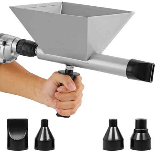 Packool Electric Mortar Grout Tool, Portable Reusable Ergonomic Metal Mortar Pointing Gun Cement Grouting Machine with 4 Nozzles