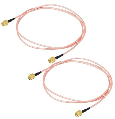 ACONRFTOL 1M Cavo SMA Maschio a SMA Maschio RG316 a bassa perdita Cavo Coassiale di Prolunga per Antenna Wi-Fi Cavo Flessibile RF da 50 ohm per antenna Wi-Fi, SDR radioamatori gateway e router 4G LTE