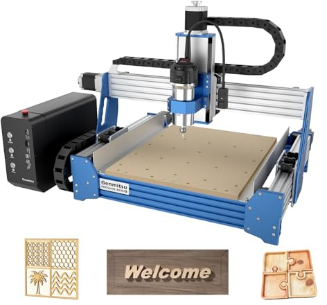 Genmitsu PROVerXL 4030S CNC Router Machine with 710W Spindle, Upgraded 3-Axis Desktop CNC Milling Machine for Wood, Metal, Acrylic, High Precision Linear Rails, 130mm Z-Height, Wireless App Control