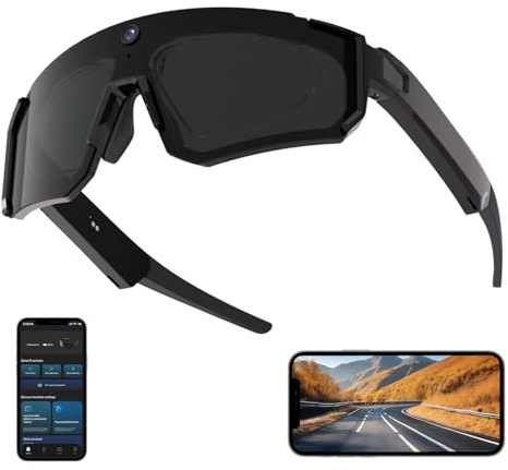 Tulbeys AI Smart Glasses mit Kamera – Fahrradbrille- & Sportbrille für Damen/Herren mit 4K HD Video, Foto & Übersetzung, UV400-Schutz, perfekt für Radtouren & Outdoor-Aktivitäten