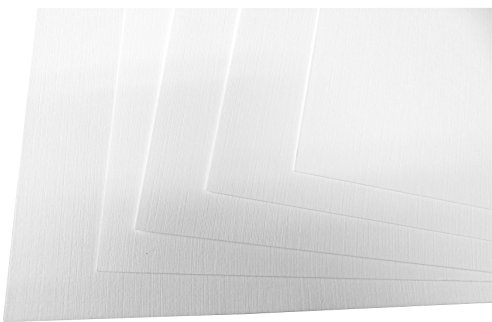 Weiße Blanko-Briefkarten, Postkarten Leinenstruktur (BEIDSEITIG), DIN A6, Bastelkarton,246g/m² (22765)
