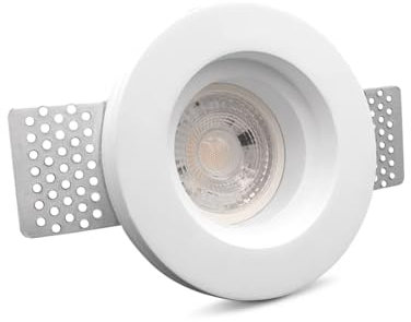 Spot rond encastrable en plâtre à disparition totale