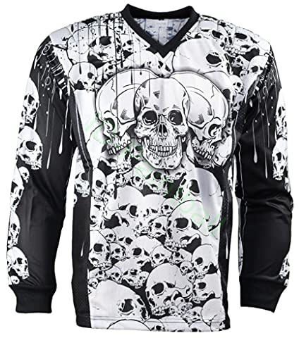 IDP Jersey The Skulls Weiss Paintball Trikot Grösse M
