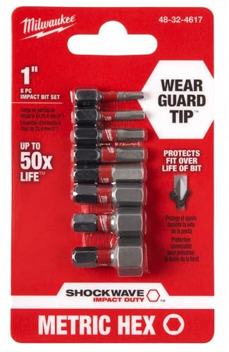 Milwaukee 48-32-4617 8 Piece Metric Hex Insert Bit Set