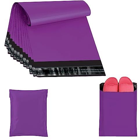 JeeJaan® 50 Pcs Purple Postage Bags 12x16 in Mailing Bags 305 x 405 mm Poly Mailers Parcel Bag Envelope Courier Shipping Waterproof and Tear-Proof Postal Mailer Courier Bag