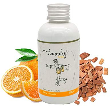 Dell'art Parfüm für die Waschmaschine, Duft für die Waschmaschine, 125 ml, Wäscheduft, Wäscheparfüm (Amber und Sandelholz)